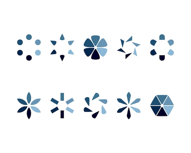Collection Loading bar status icon Vector loaded icons Download progress Donload or Upload