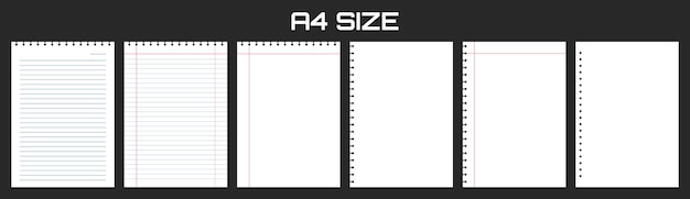 Collection of A4 Paper Sheets in Various Styles
