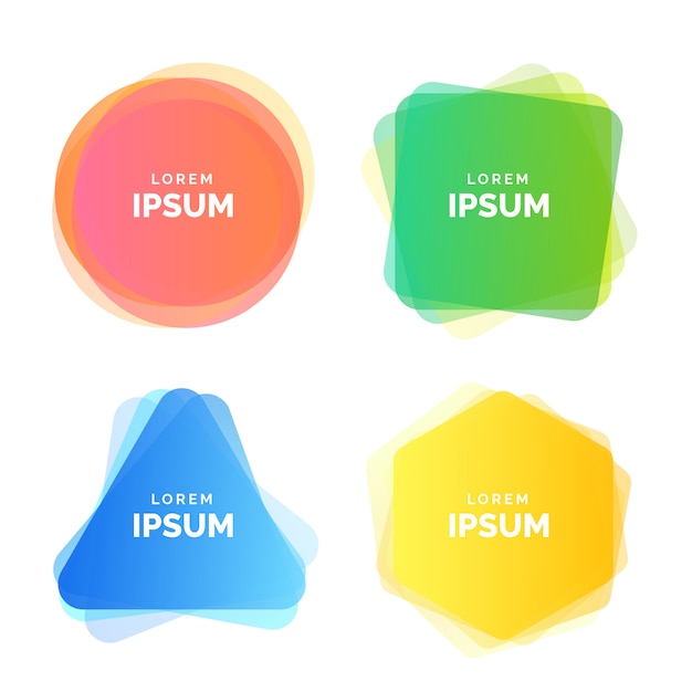 collection of abstract modern banner