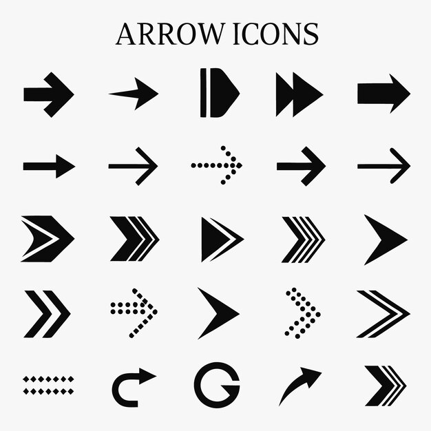 Collection of Arrow Icons and Directional Symbols