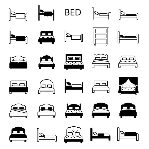 Collection of Bed Icons