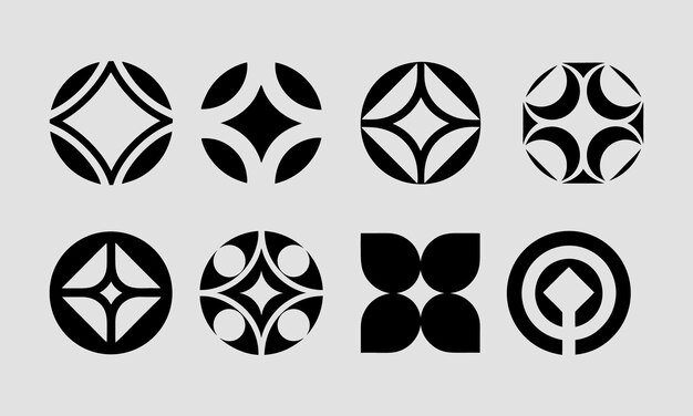 Collection of Geometric Circular Designs and Ornamental Shapes