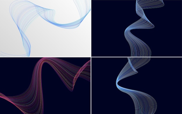 collection of geometric minimal lines pattern set