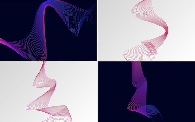 collection of geometric minimal lines pattern set