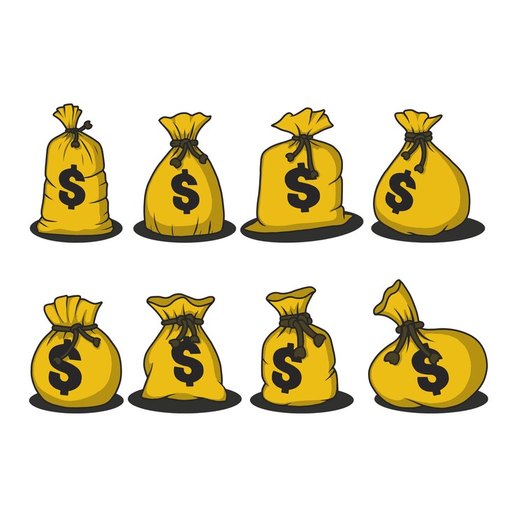 Vektör collection of money bags