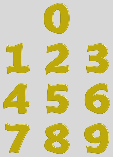 collection of number icon illustration, numeric tag element design.