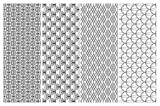 collection of ornate geometric patterns for decorative and textile use