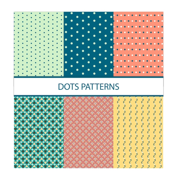 Collection of striped seamless geometric patterns