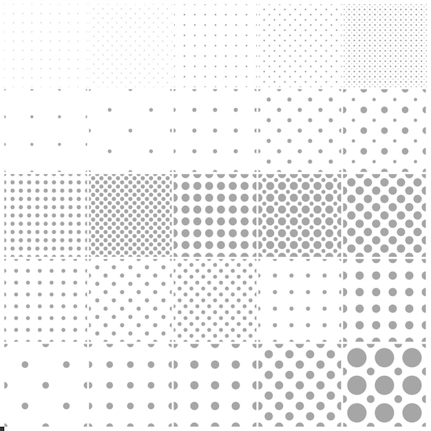 Collection of vector simple seamless dotted patterns