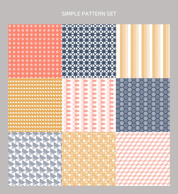 Collection of vivid and simple patterns