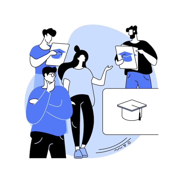 College fairs isolated cartoon vector illustrations