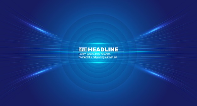 collision of luminous lines with swirled internet tech vector background