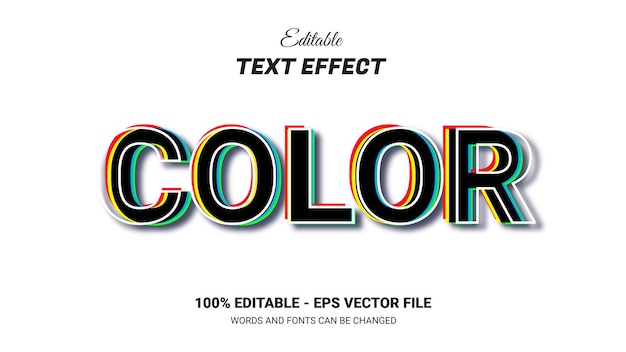 color editable text effect