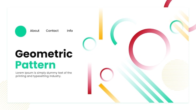 color full circle concept for web sliders and banner in vector template