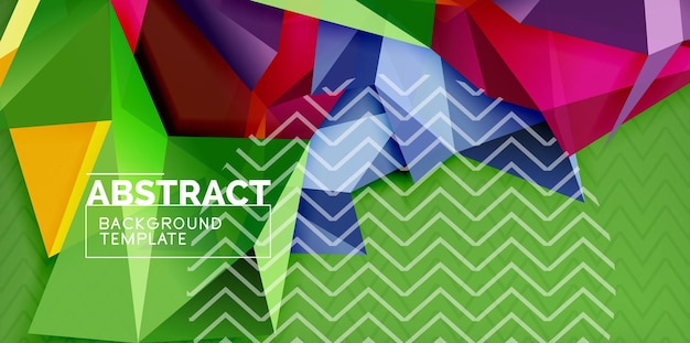 color geometric abstract background minimal abstraction design with mosaic style 3d shape