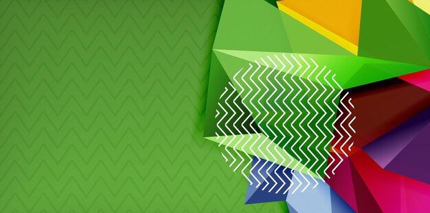 color geometric abstract background minimal abstraction design with mosaic style 3d shape