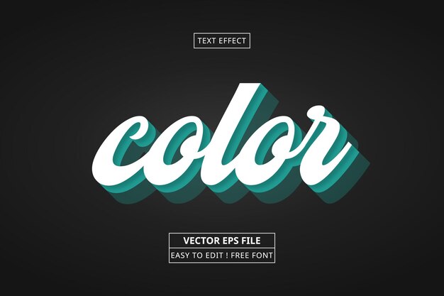 Color light text effect Free Vector