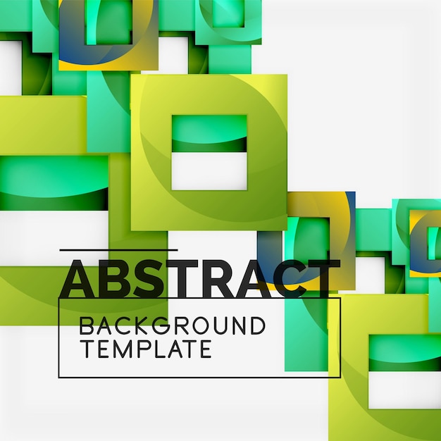 Color square composition with text Geometric abstract background