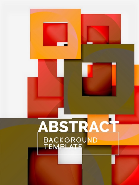 color square composition with text geometric abstract background
