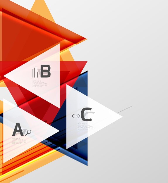 Color triangles background modern geometric abstract background