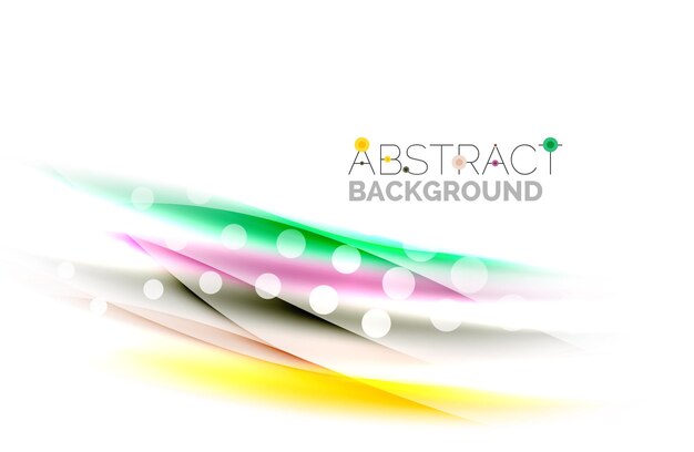 Color wavy lines with light shiny effects Abstract background template