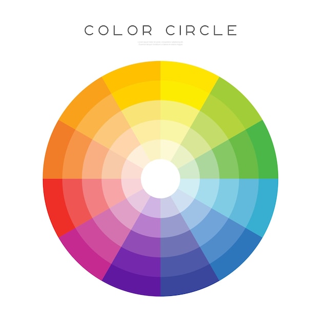Color wheel or color circle vector rgb palette for designers