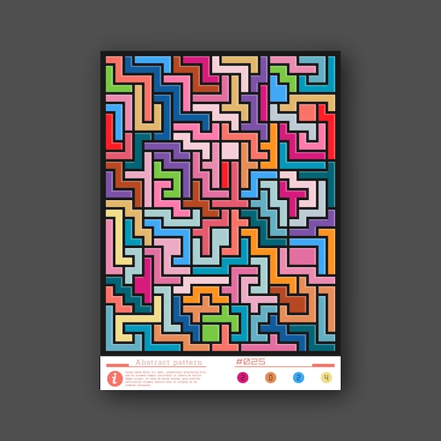 colored abstract geometric pattern a stylized template for a poster billboard interior design tshirt print the idea of creative design
