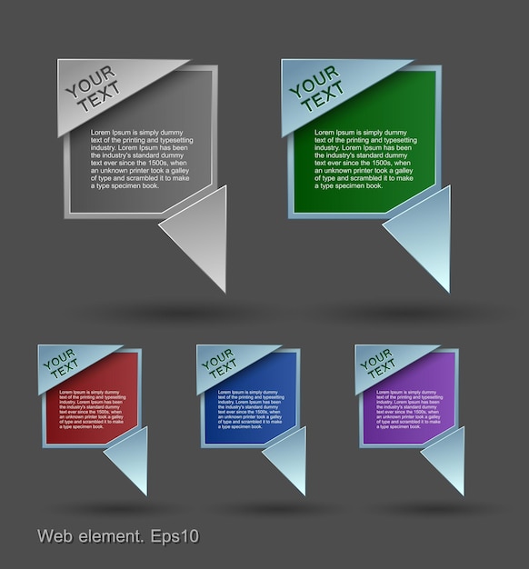 Colored bubbles, web element design