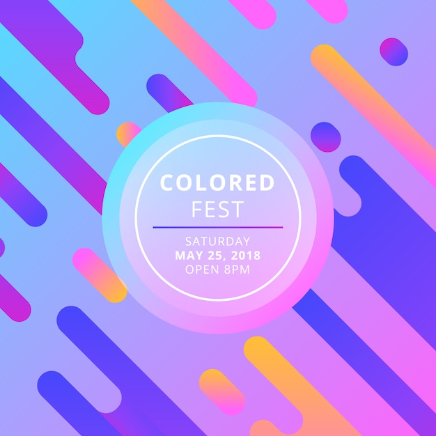 colored fest background template