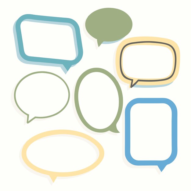 Colored speech bubbles collection 9