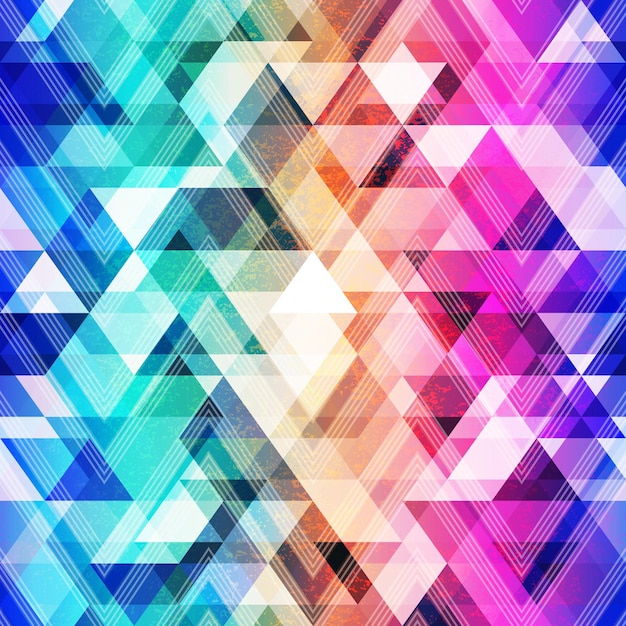 Colored triangle seamless pattern