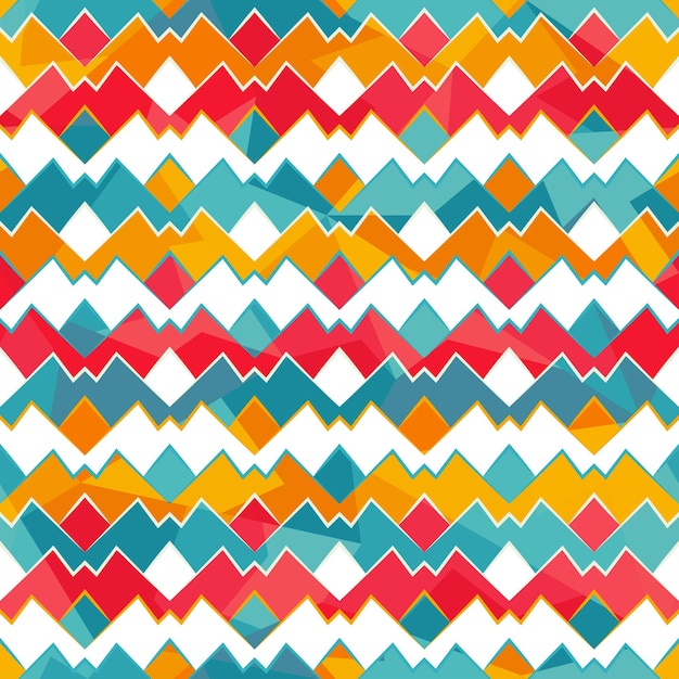 Colored zigzag seamless pattern