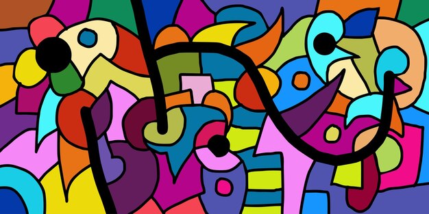 colorful abstract art for decoration