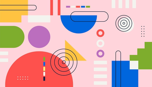 colorful abstract background vector design with flat style