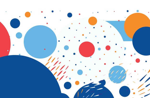 Colorful abstract background with wavy lines and spots Vector illustration