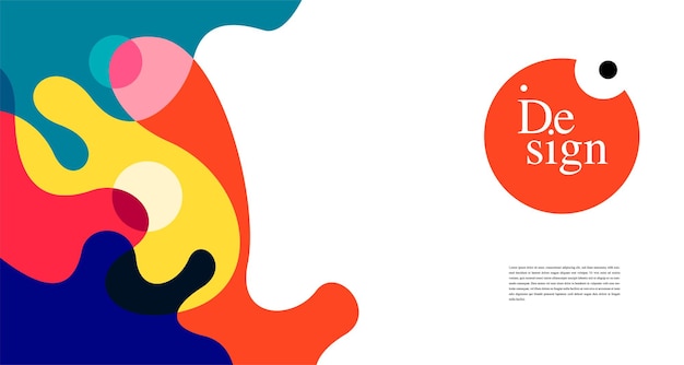 Colorful Abstract Banner Template with Dummy Text for Web Design Landing page and Print Material