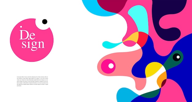 Colorful Abstract Banner Template with Dummy Text for Web Design Landing page and Print Material