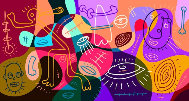 Colorful Abstract Banner Template with Dummy Text for Web Design Landing page and Print Material