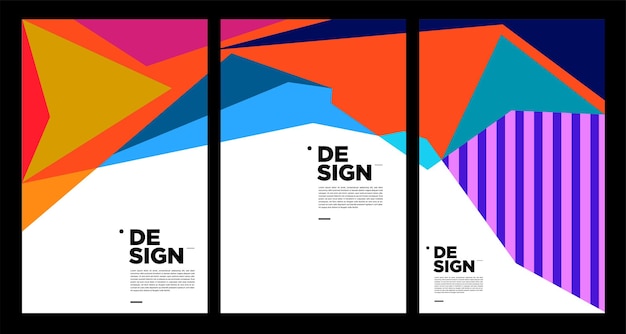 colorful abstract banner template with dummy text for web design landing page social media story and print material
