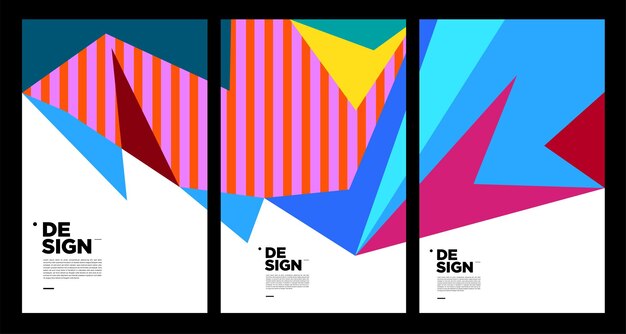 colorful abstract banner template with dummy text for web design landing page social media story and print material
