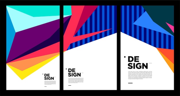 colorful abstract banner template with dummy text for web design landing page social media story and print material
