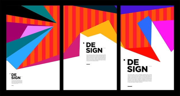 colorful abstract banner template with dummy text for web design landing page social media story and print material