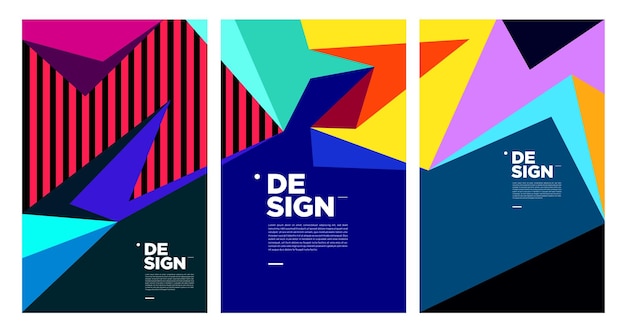 colorful abstract banner template with dummy text for web design landing page social media story and print material