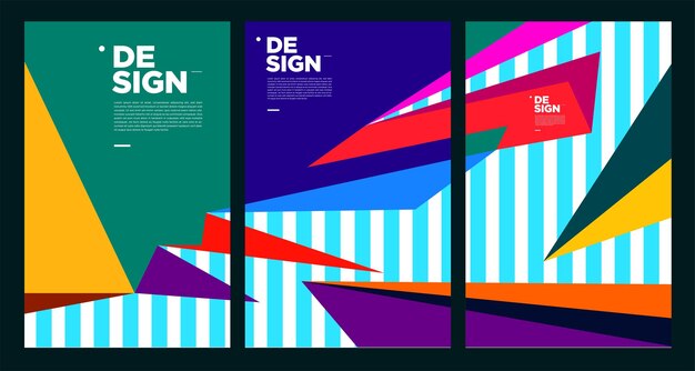 colorful abstract banner template with dummy text for web design landing page social media story and print material
