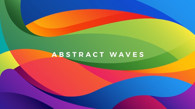 Colorful Abstract Flowing Background 