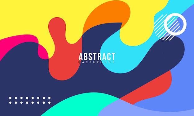 Colorful Abstract Fluid and Geometric Background Vector
