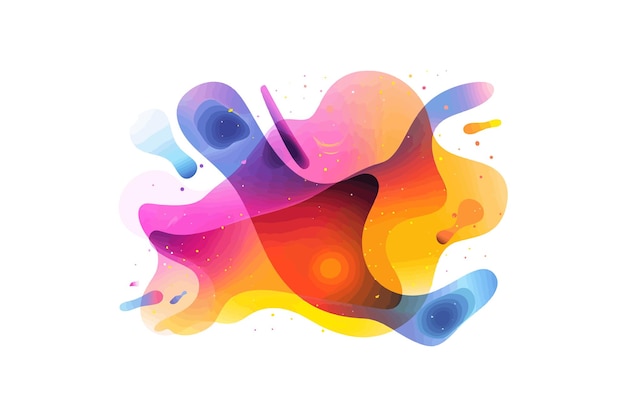 Colorful Abstract Fluid Art Vector illustration design