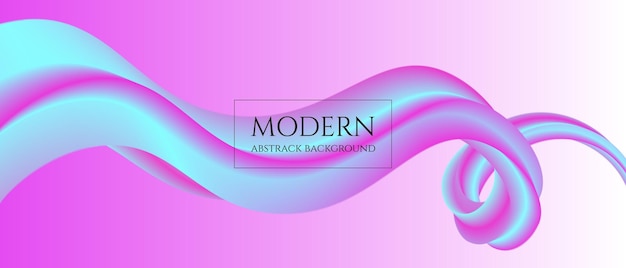 colorful abstract fluid wave futuristic poster with gradient 3d flow shape innovation background design for cover landing page vector illustration