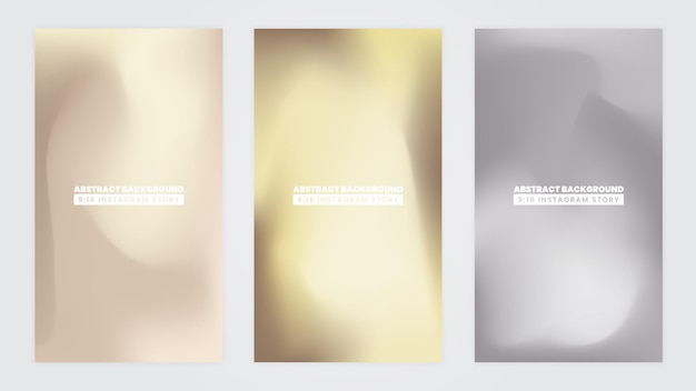 colorful abstract gradient background for mobile and instagram stories set eps vector