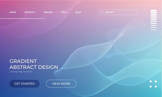 Colorful Abstract Pattern on Blue Gradient Vector Background for Landing Page Template